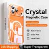 Прозрачный магнитный чехол для телефона Magsafe для iPhone 17 14 12 13 15 16 Pro Max Plus 17Pro 17 Air Беспроводная зарядка Прозрачная крышка