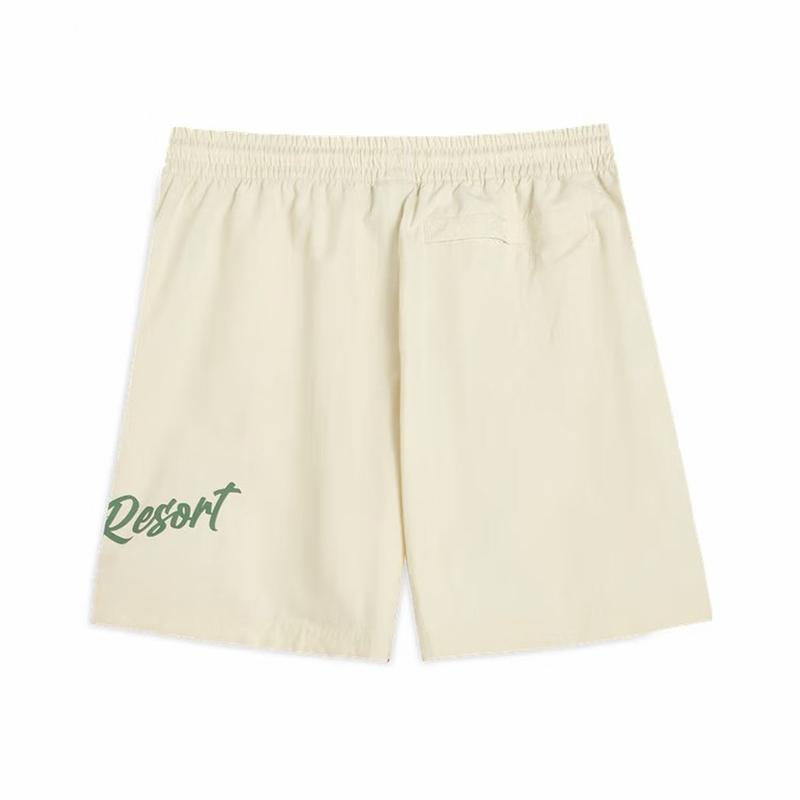 Puma Логотип Дышащие Удобные Свободные Повседневные Шорты Мужские шорты Хаки 632535-87