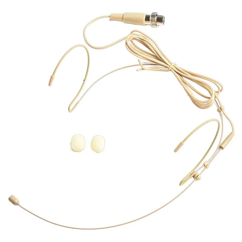 Double Earhook Headset Microphone Headworn Microphone HotSale For Shure Wireless Omnidirectional Condenser Cartridge Firmly Wear