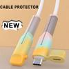 Cord Saver Charger Cable Protective Cap Type C Charger Silicone Cover Universal Cable Protector