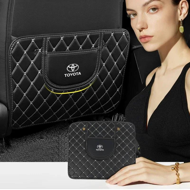 Car Seat Back Storage Protective Pad Prevent Kick Mat for Toyota Trd GR Land Cruiser Camry Highlander Corolla Yaris Chr Auris RAV4