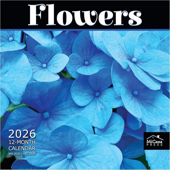 MICASA PRESS Flowers 2026 Wall Calendar 12 Month | 12" x 24" Open | Thick & Sturdy Paper | Holiday Gift | Garden Nature Calendar 2026