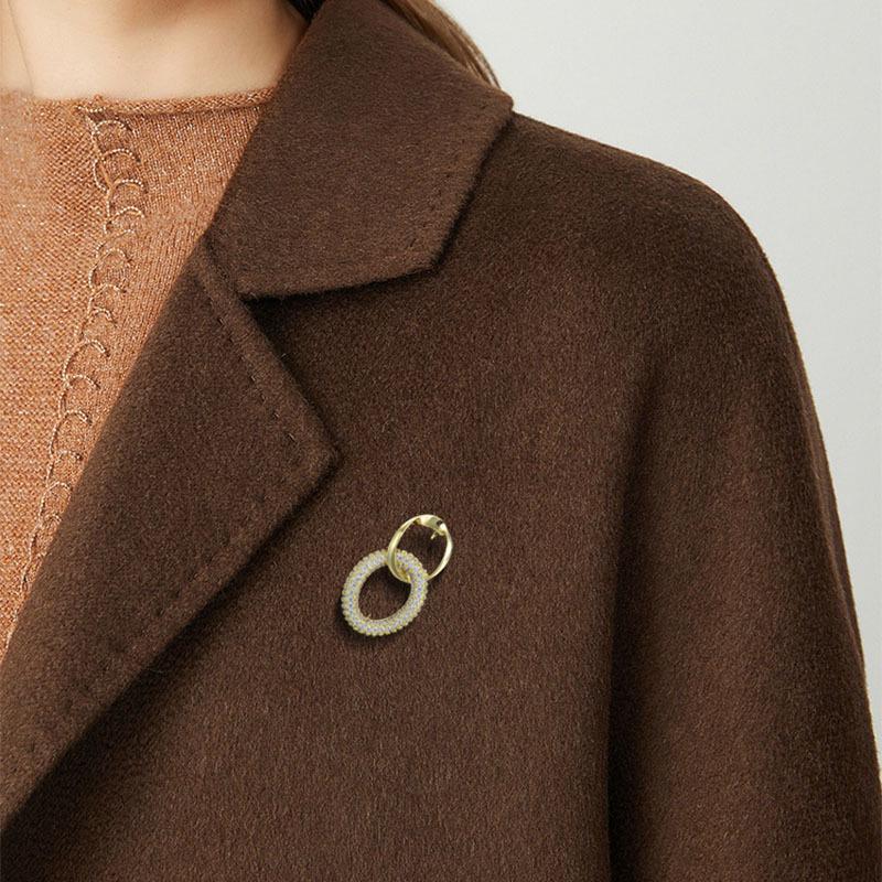 Элегантная женская роскошная брошь: Изысканная брошь-застежка с переплетением для изысканного, универсального образа