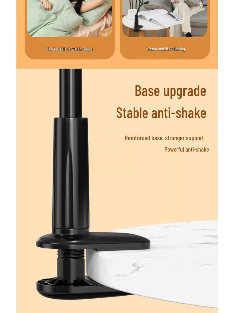 Universal Clip-On Stand for Mobile/Tablets - Perfect for Bedside, Desktop, or Live Streaming Use