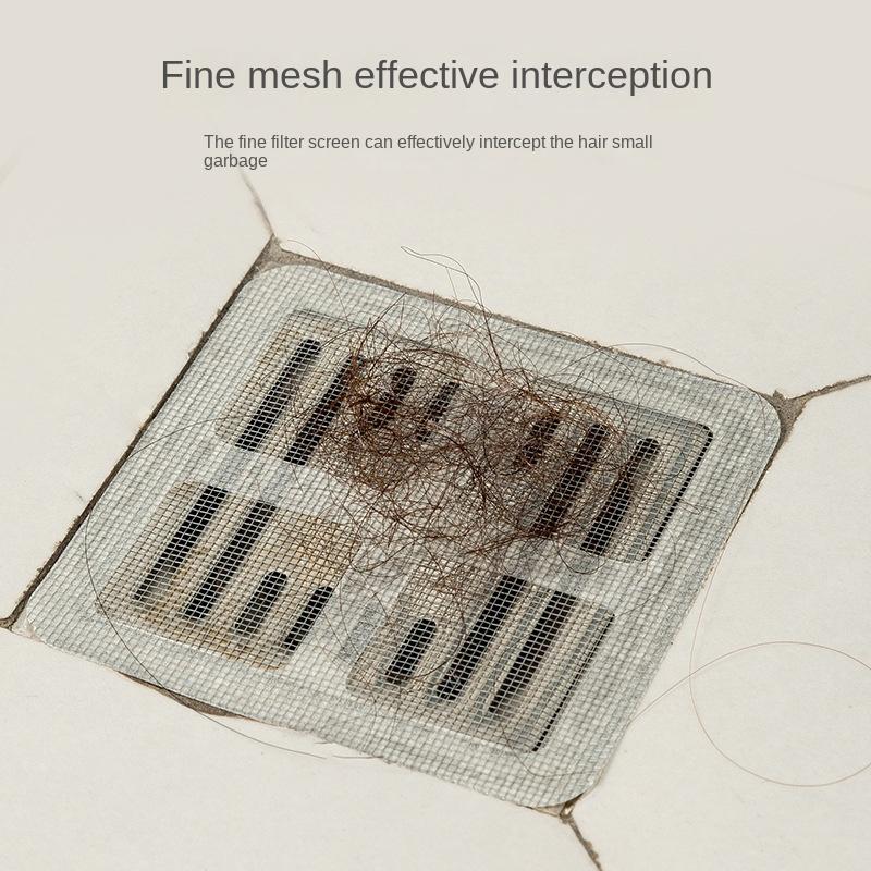 2708 Bathroom Hair Filter Blocking Net Bathroom Sewer Filter Kitchen Anti-clogging Insect-proof Self-adhesive Floor Drain Paste