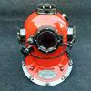 45.72 Cm Scuba Diving Helmet Office Decorative, Home Decorative Deep Sea Mark V Divers Helmet Red Powder Coating Diving Helmet