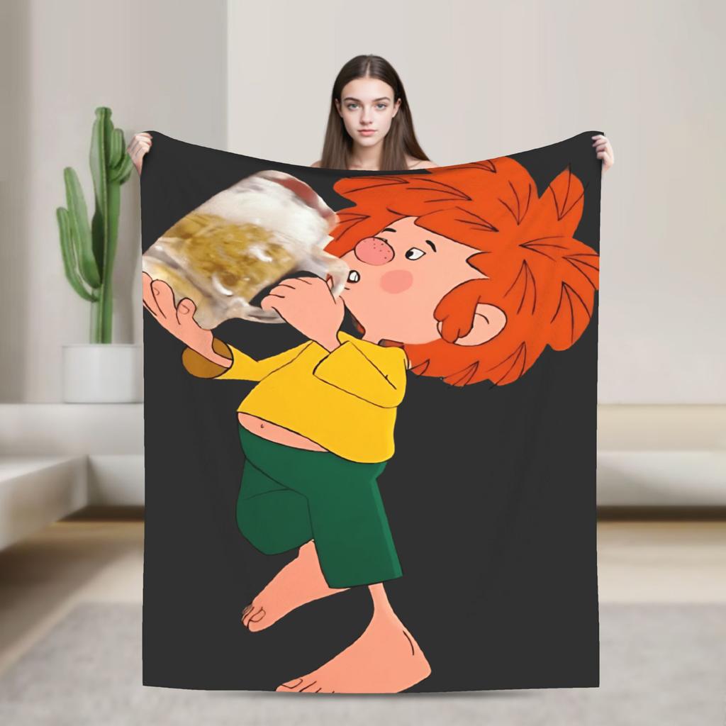 Теплое Мягкое Одеяло Детское Взрослое Декоративное P-Pumuckl Плед Дождливая Фланелевая Постельная Покрывало Для Гостиной Новинка Чехол На Диван-Кровать