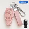 Genuine Leather Car Key Case for Mercedes Benz E C G M R S Class W204 W212 W176 GLC CLA GLA AMG Cover Keychain Car Accessories