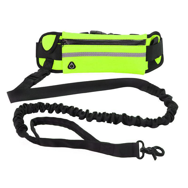 Outdoor Sport Pet Waist Bag Traction Rope Reflective Anti Explosion Pet Traction Rope Stretchable Elastic Belt For Dog Leash