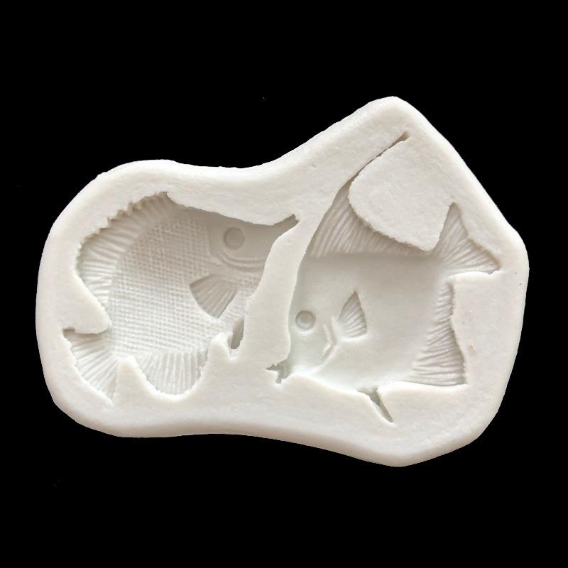 Рыбки Силиконовые формы Форма для мастики Инструменты для украшения торта Конфеты Шоколад Сахарная паста Форма для гампасты Инструмент для выпечки