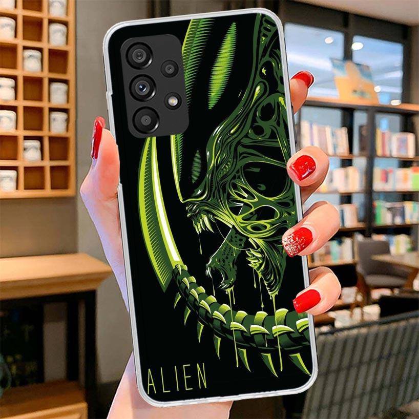 Cool A-Alien X-Xenomorph Phone Case For Samsung Galaxy A12 A22 A32 A52 A72 A02S Phone Case Note 20 Ultra 10 S10 Plus A51 A71 A50
