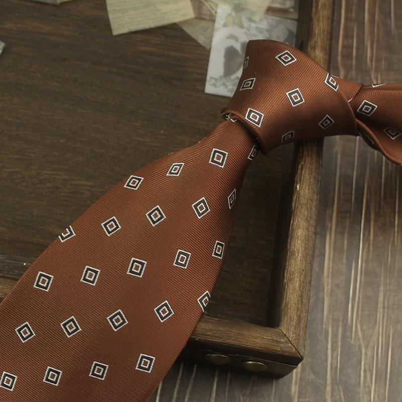 Tie Men'S Retro Coffee Wedding Stage British 8Cm Dress Professional Business Hand Blue Stripe Portuguese Music