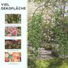 Garden Arch, Rose Arch, Climbing Arch, Rose Trellis, Metal, Black, 1.40 x 0.40 x 2.40 m