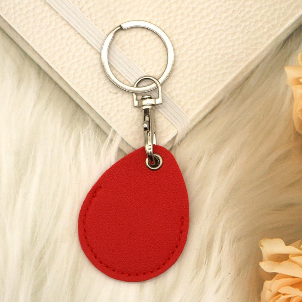Противокоррозийный кожаный брелок однотонный держатель для пропусков универсальный брелок подвесной аксессуар
