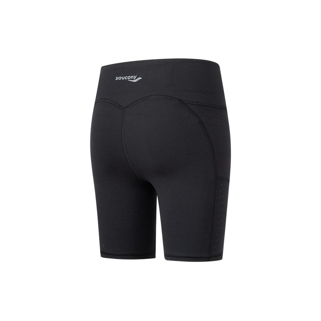 SAUCONY Повседневные удобные спортивные шорты с высокой талией и сплошным логотипом, женские шорты черного цвета SC1249147A-BK01