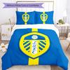 Постельное белье с узором Leeds United, Комплект с одеялом, Пододеяльник, Наволочка, Домашний подарок на день рождения (1*пододеяльник+2*наволочка, без наполнителя)