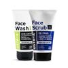 De-Tan Face Scrub for Men, 100g | Exfoliation & Effective Tan Removal | No SLS & Face Wash Acne Control - With Neem & Charcoal - 100g
