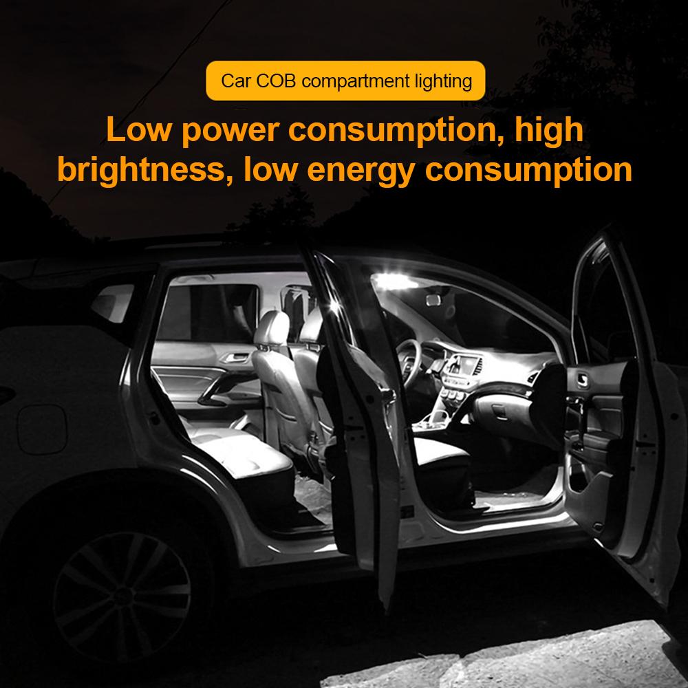 10 шт. светодиодные лампы для автомобиля панель 18/24/36/48 SMD T10 BA9s 12 В COB лампа автомобильный плафон лампы для чтения автомобильные аксессуары для интерьера