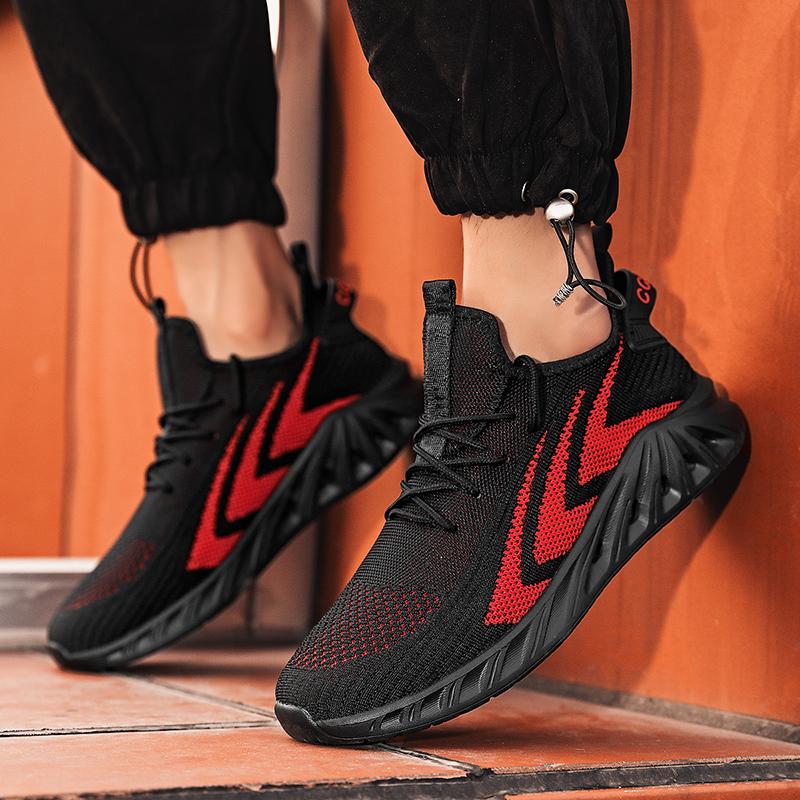 Мужская спортивная обувь 2024 весна уличная дышащая толстая подошва модная сетчатая обувь повседневная обувь для ходьбы вулканизированная обувь Zapatos Hombre