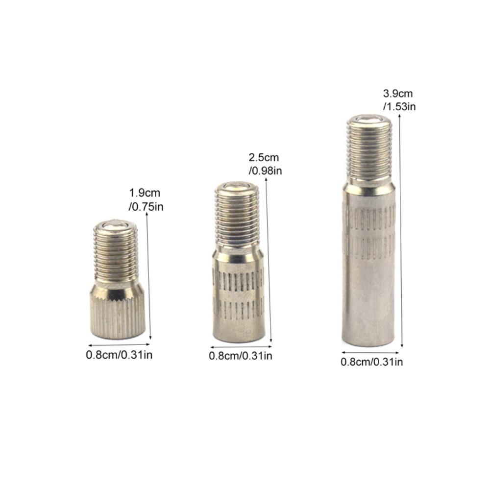 2pcs Screw-on Stem Extension Chrome Plated Brass Wheel Valve Stem Cap for Car Truck Bike