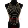Simple And Fashionable Multi-layer Tassel Chain Chest Chain Sexy Exaggerated Bikini Halter Neck Body Chain For Women