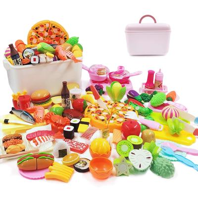 Jecimco Play House Kitchen Set Развивающие игрушки DIY Суши Морепродукты Овощи Фрукты Гамбургер Плита Игровая Кухонная Утварь Игровая Кухня Игрушки Подарок