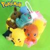6pcs/set Baby Bathroom Toys Pikachu Bulbasaur Charmander Squirtle Eevee Action Figure Soft Vocal Kids Bath Doll Gifts