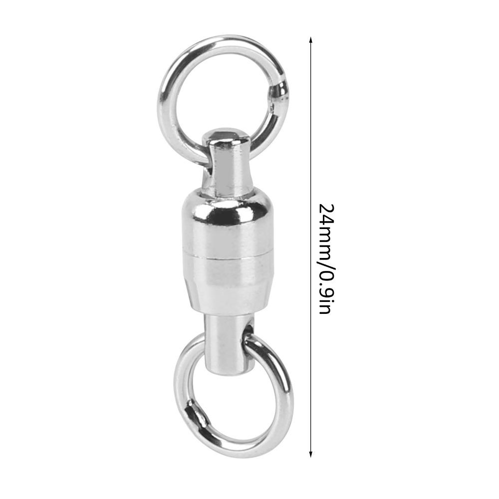 20PCS High Tensile Strength Fishing Rolling Connector Fishing Hook Connector,