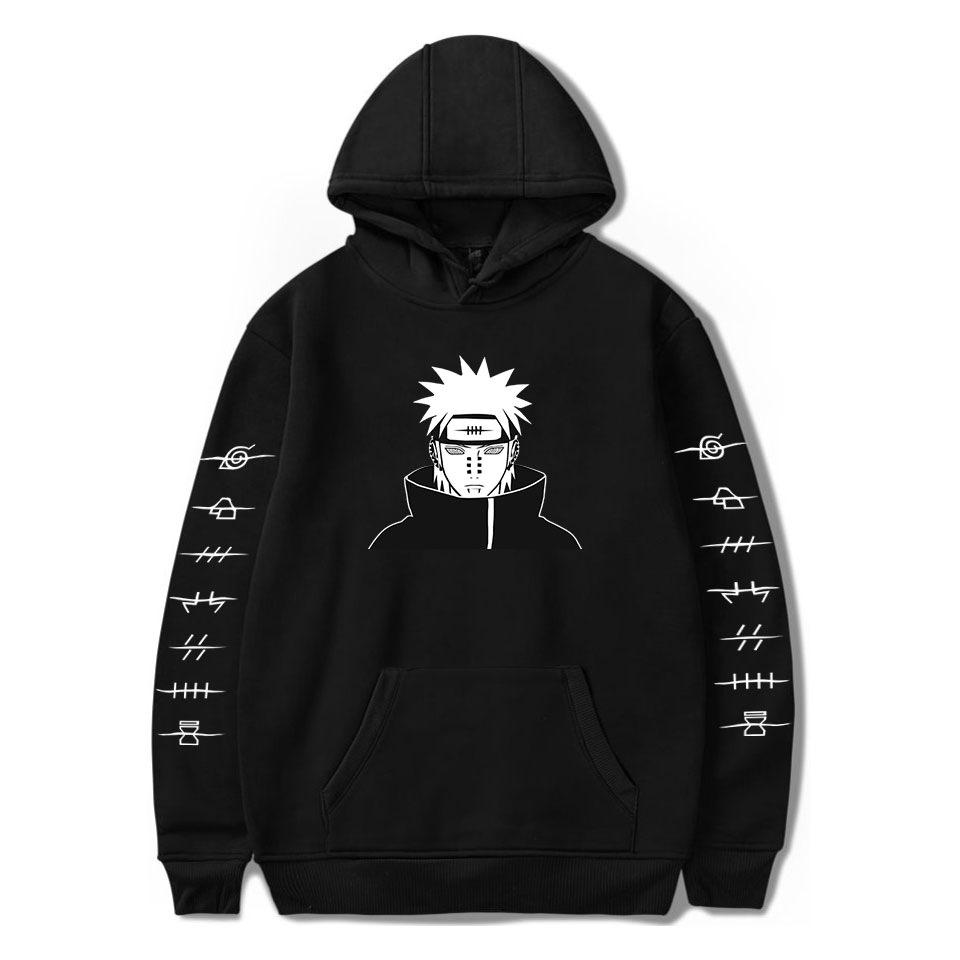 Naruto Luffy Funny Print Sweatshirt Hip Hop Anime Men Streetwear