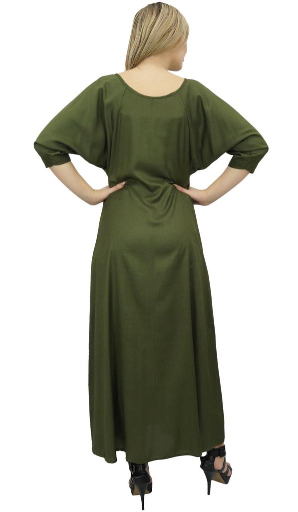 Bimba Women's Boho Black Maxi Dress With Tassel Scarf Designer Summer