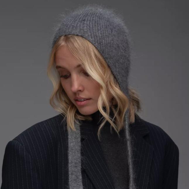 Чепчик шапка женский из итальянской ангоры модный Модная женская кепка из итальянской ангоры