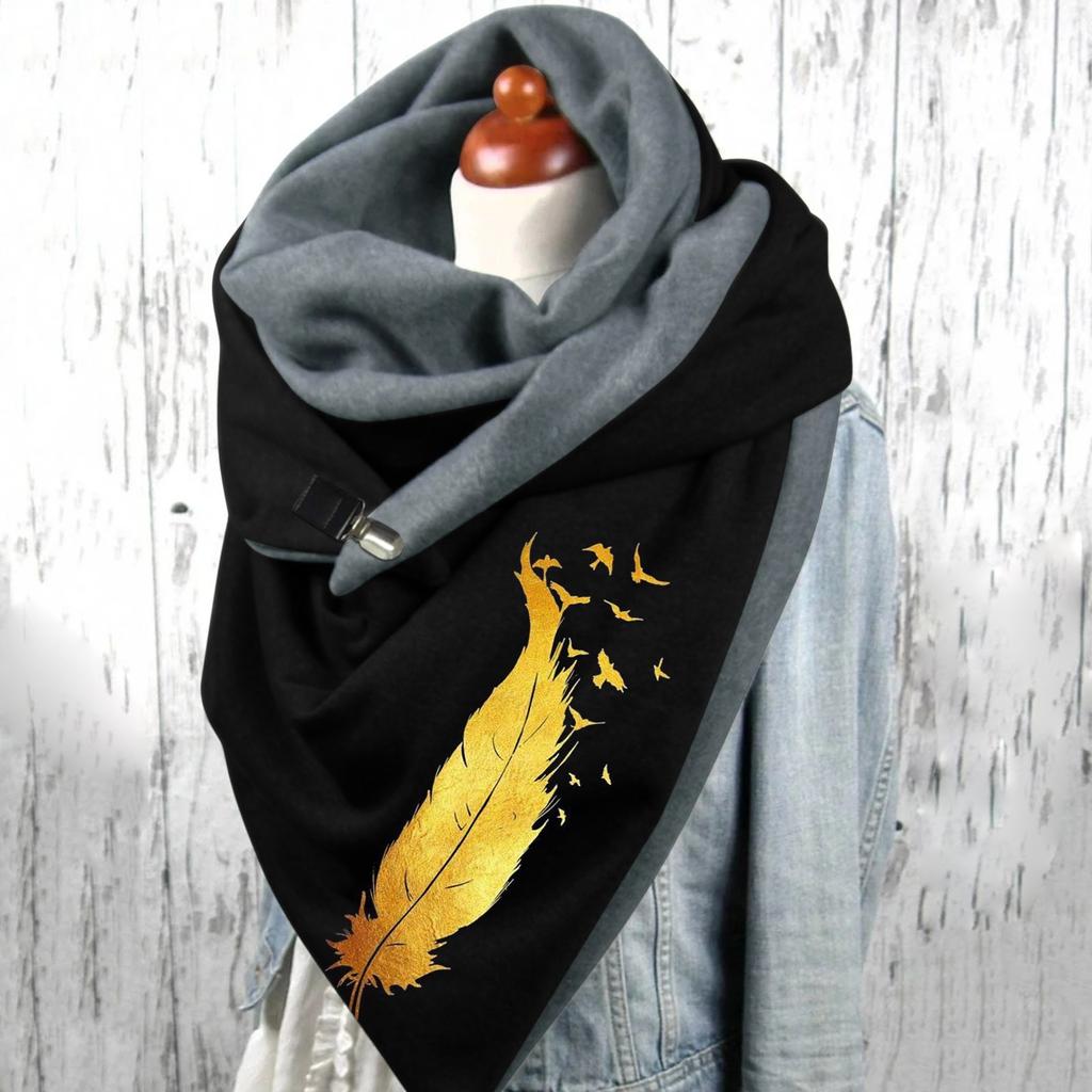 Шарф унисекс Шарфы на пуговицах с принтом Мягкий теплый шарф для лобового стекла