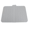 Silicone Dish Drying Mat with Built In Drain Lip Prevent Water Build Up Drying Pad Tray for Kitchen