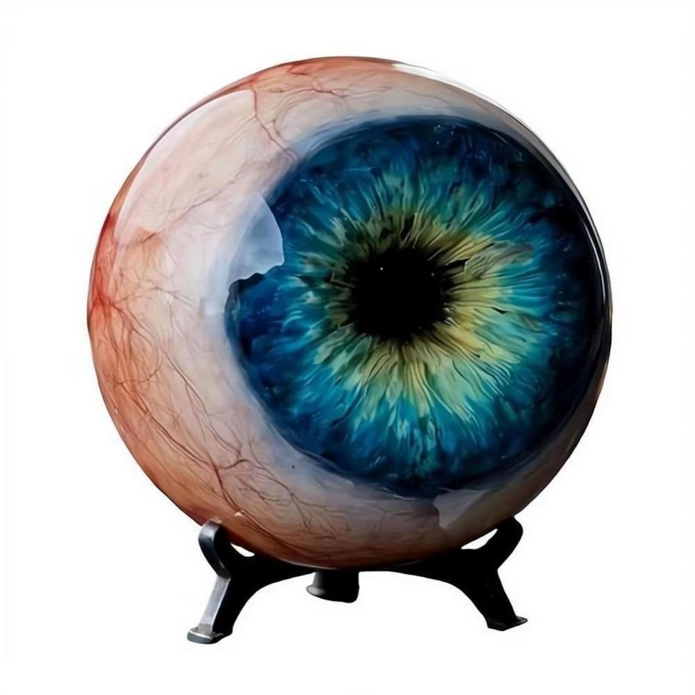 6cm Realistic Eyeball Resin Ornament with Base Creepy Eye Ball Decoration