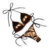 2 Pcs/Set Women Bikini Set Smooth Surface Reflective Padded Wire Free