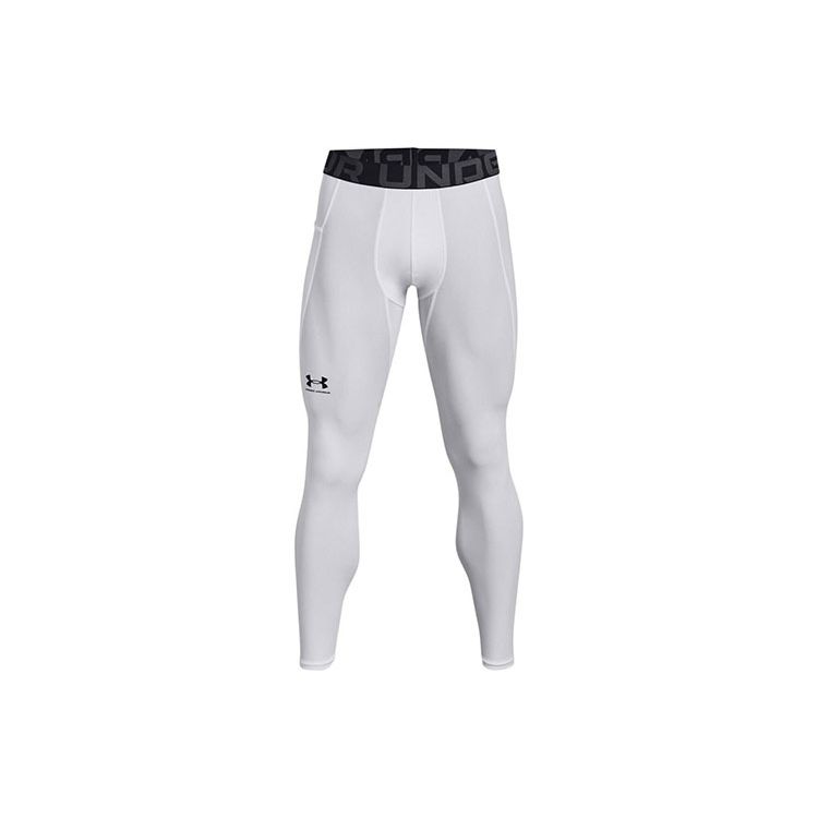 Under Armour HeatGear компрессионные однотонные облегающие тренировочные брюки мужские белые 1361586-100