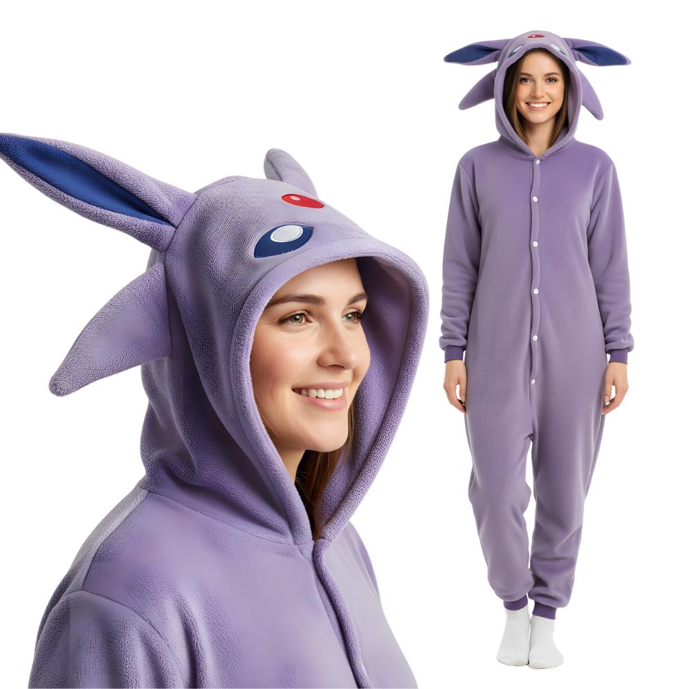 Piżama Onesie Kigurumi Kostium Przebranie Pokemon Espeon Xxl: 185 - 195Cm