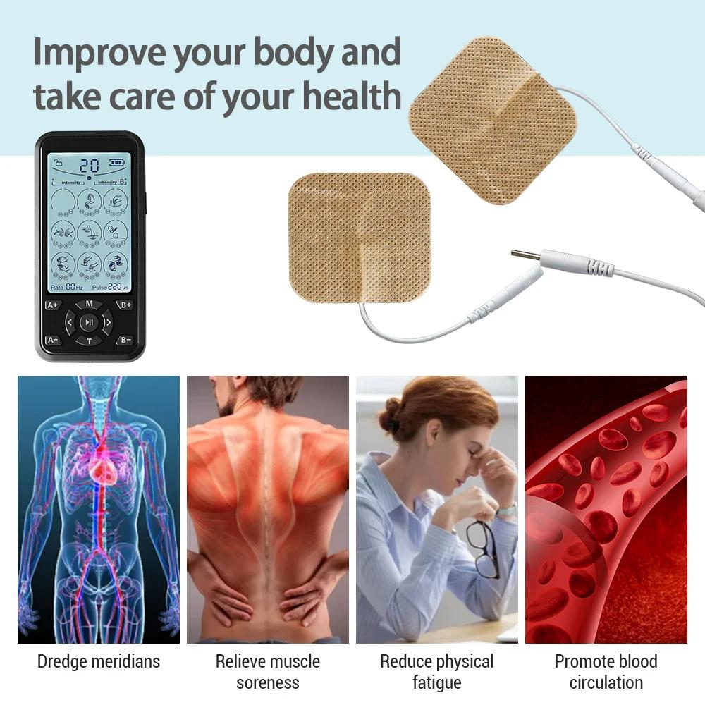36 режимов Электрический Tens Relax Мышечный стимулятор EMS Акупунктурный массажер для тела Цифровая терапия Машина для похудения Электростимулятор