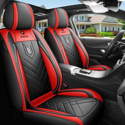 Роскошный чехол на сиденье автомобиля Кожаный салон Чехлы на сиденья Автомобильные коврики Универсальный чехол-протектор Накладка Автоаксессуары 1 Переднее сиденье