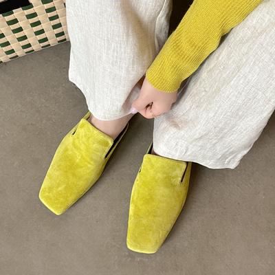 Модные новые туфли-балетки из натуральной кожи и детской замши, тапочки для женщин с закрытым носком из натуральной кожи, повседневные тапочки, женские тапочки для ежедневной ходьбы