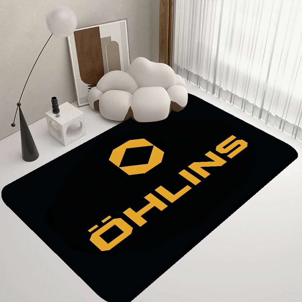 Ohlins LOGO Floor Mat Rectangle Anti-slip Home Soft Badmat Front Door Indoor Outdoor Mat Hotel Decor Mat