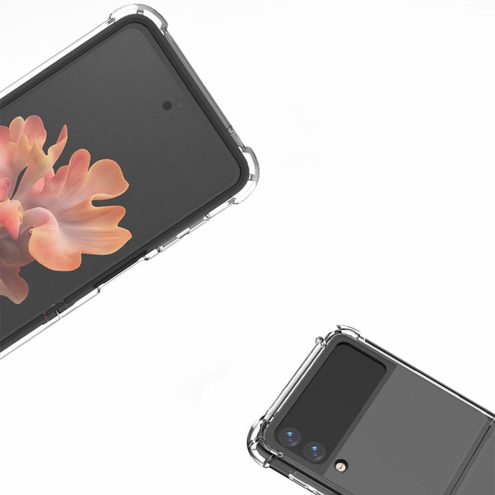 Прозрачный мягкий чехол AirBag для Samsung Galaxy Z Flip 3, противоударный чехол-бампер для телефона ZFlip3 5G, роскошный чехол с рисунком милого животного, капа