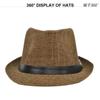 Breathable Summer Beach Wide Brim Sun Hat Jazz Hat Straw Panama Cap Cowboy Fedora Hat