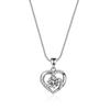 S925 Sterling Silver Platinum D Moissanite 18k White Gold Necklace For Women Heart-shaped Windmill Pendant Valentine's Day