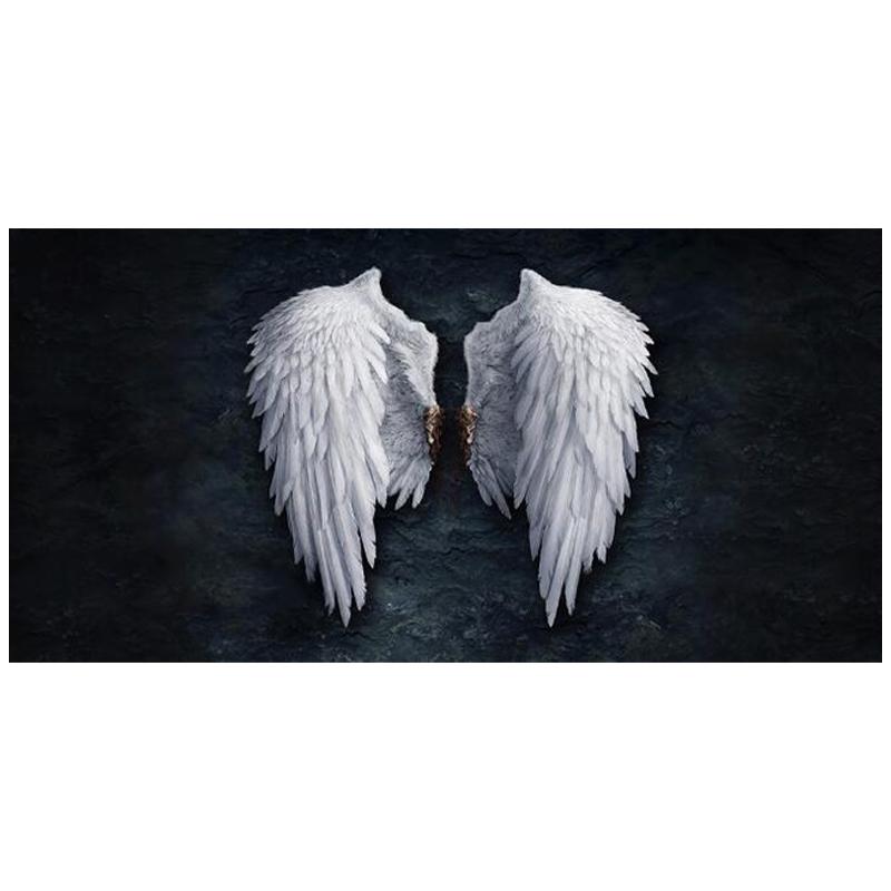 Черно-белые крылья ангела, холст, картины на стене, художественные фотографии, современные холсты, настенные постеры и принты для домашнего декора