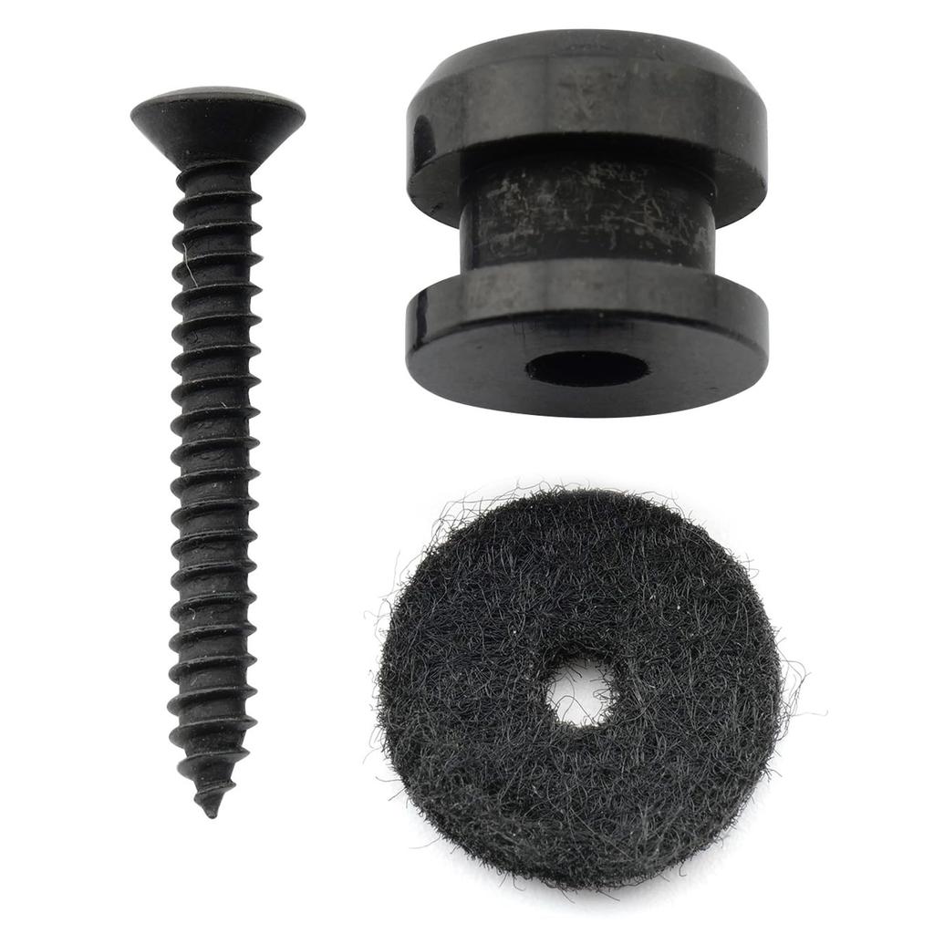 Musiclily Pro 12 мм штифт для ремня стальной штифт для электрогитары черного цвета/акустической гитары/классической гитары/укулеле, (Набор 2)