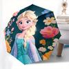 Elsa, Flowers Automatic Opening and Closing Umbrella, Compact Travel Umbrella, Lightweight and Portable, Suitable for Beach Commuting Busine