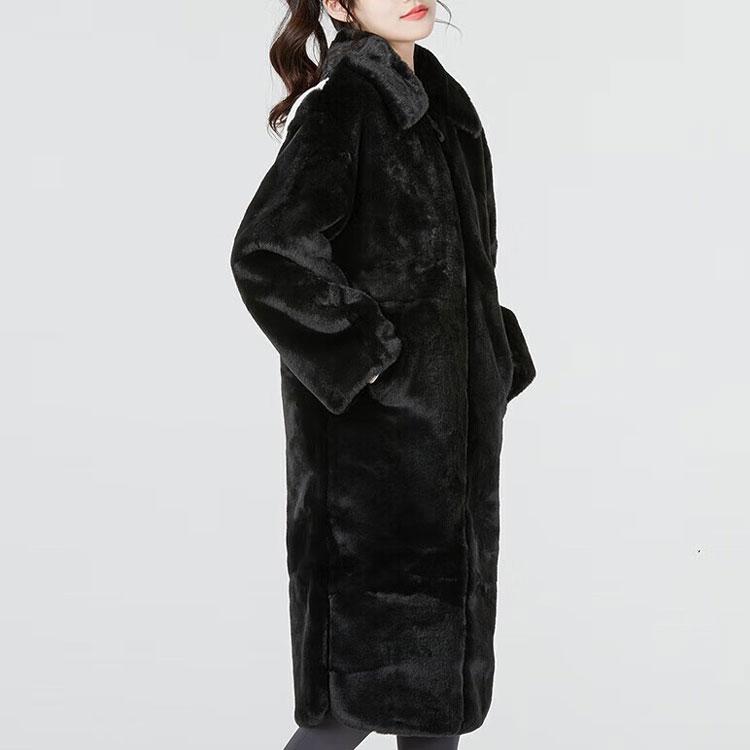 Nike Женская длинная куртка из искусственного меха (Азия) Черная женская уличная одежда DQ6839-010