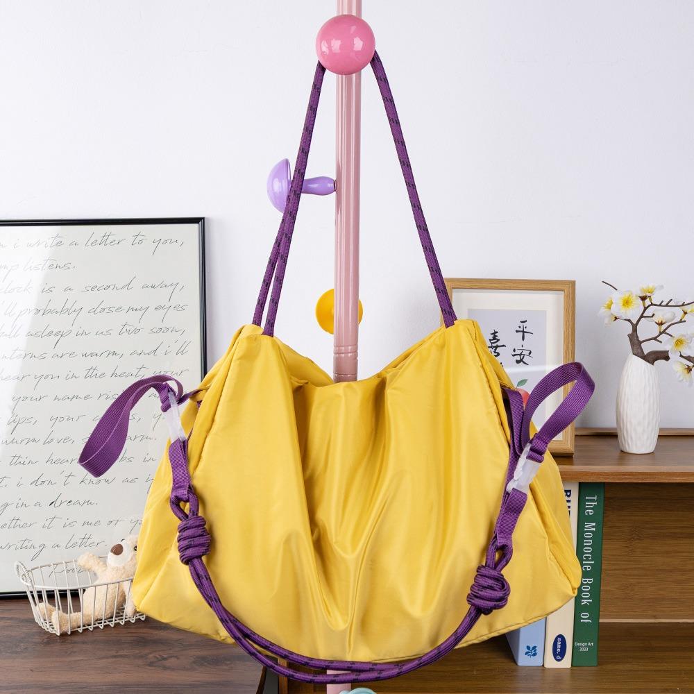 Casual Nylon Canvas Shoulder Bag Large Capapcity Zipper Close Tote Bag Soft Waterproof Travel Bag Women Bag
