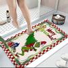 Grinch Christmas Card Carpet Rug Soft Washable Antislip Home Living Room Sofa Mats Personalized Christmas Rug